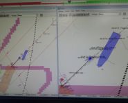 Navigator’s view of laybarge, jet sled, and support vessels during cable installation. Wind Farm Development Fig. 7