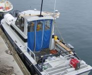 Mobilizing the survey vessel. Pier Inspection Fig. 3